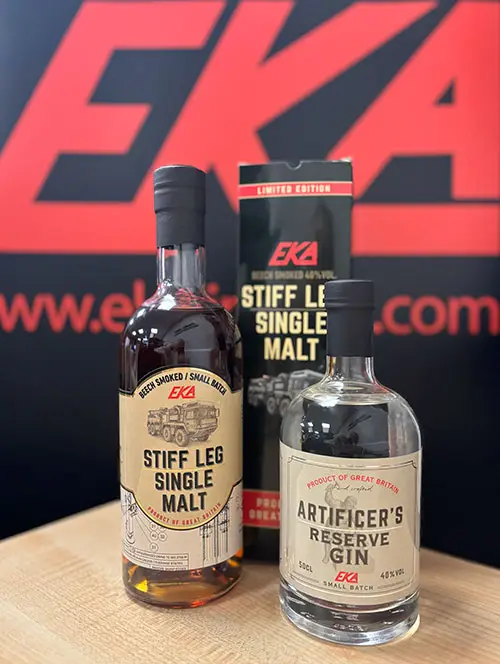 EKA Stiff Leg Single Malt and and Artificer's Gin